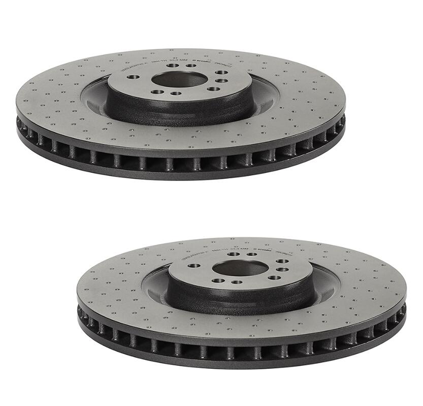 Mercedes Brakes Kit - Pads & Rotors Front and Rear (390mm/365mm) (Low-Met) 164421071264 - Brembo 2899184KIT